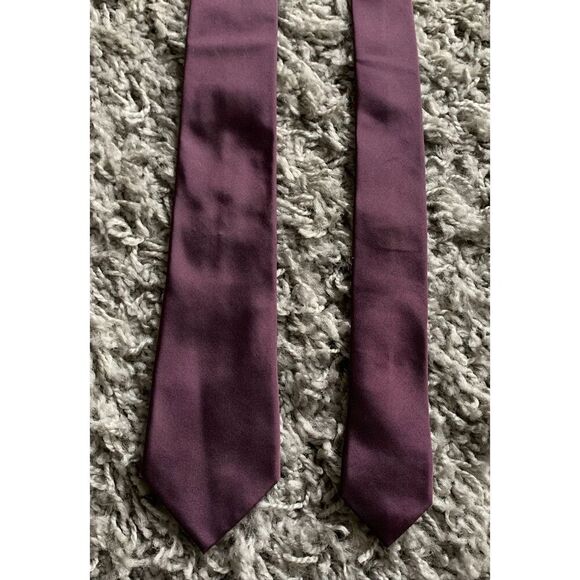 Ralph Lauren Black Label Italy purple Silk NECKTIE Neck Tie - Picture 2 of 3